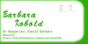 barbara kobold business card